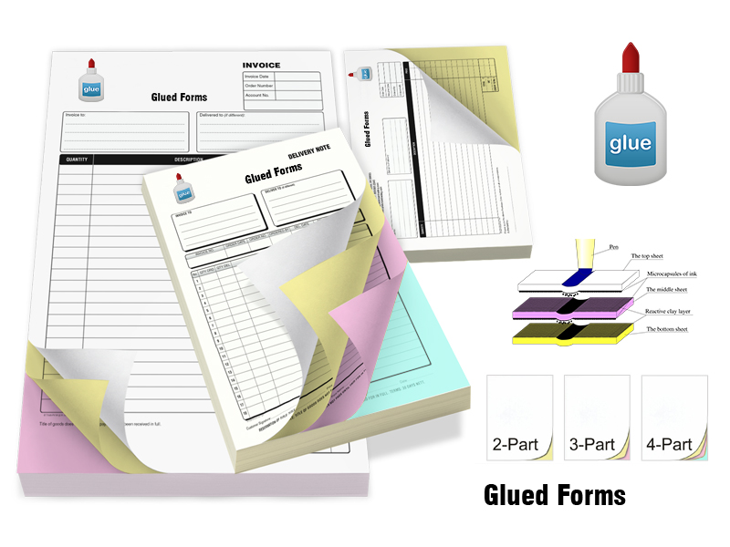 Glued Carbonless Forms printing USA Glued Carbonless Forms printing USA